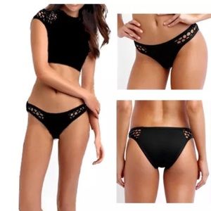 Mesh crop top bikini